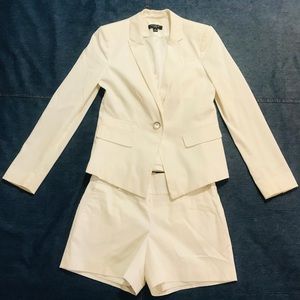 White Short & Blazer Set